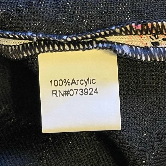 Ming Wang Black and White Diamond Patterned Fringe Jacket S - Picture 9 of 10